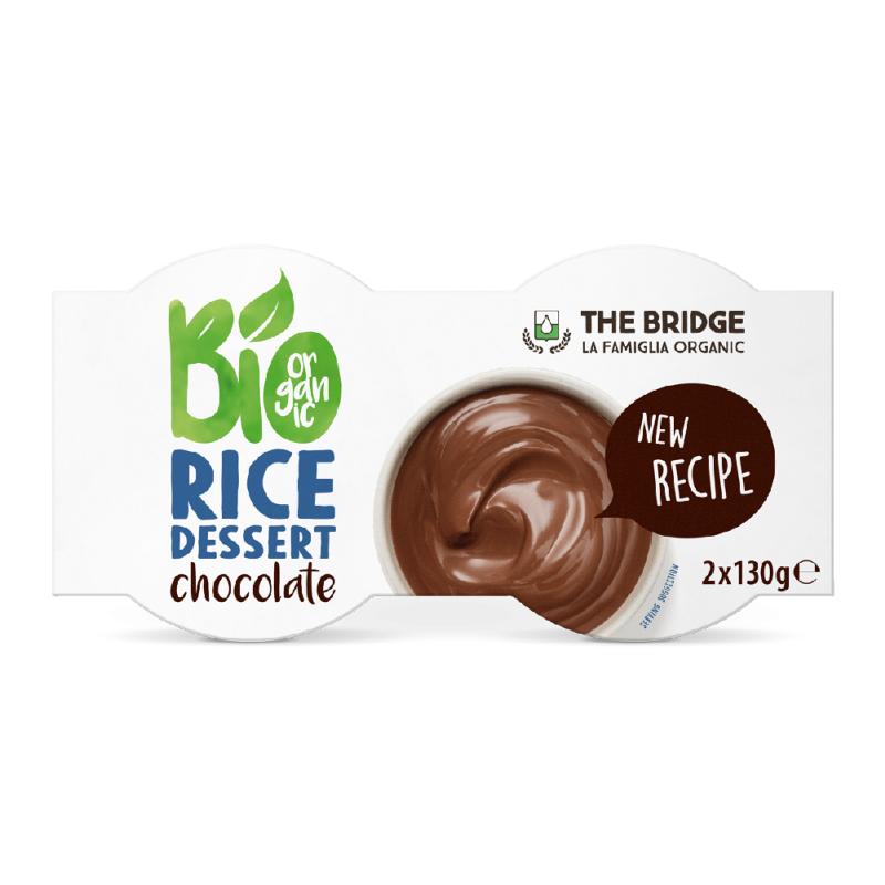 Rice Dessert with Chocolate 2x130g The Bridge Bio The Bridge