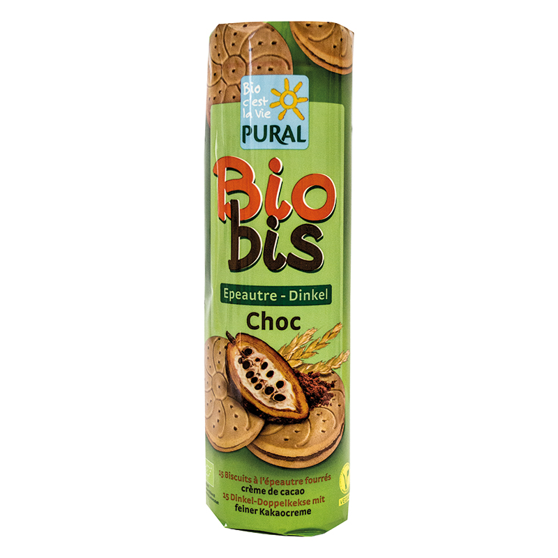 Dinkel Cookies with Chocolate Filling 300g Pural Bio Pural