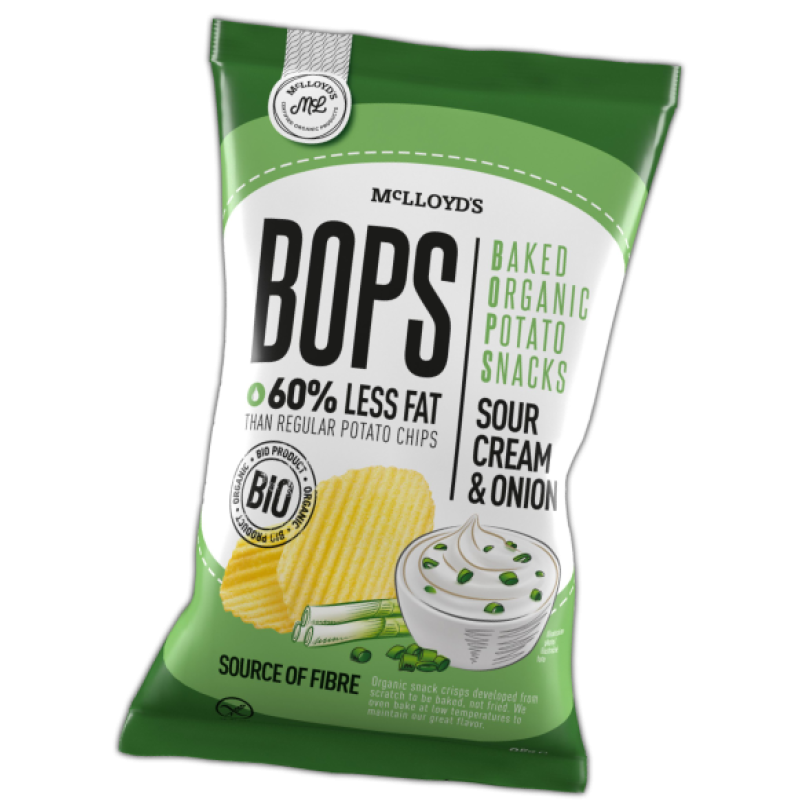 Organic Potato Chips with Sour Cream & Onion in the Oven 85g McLloyd's