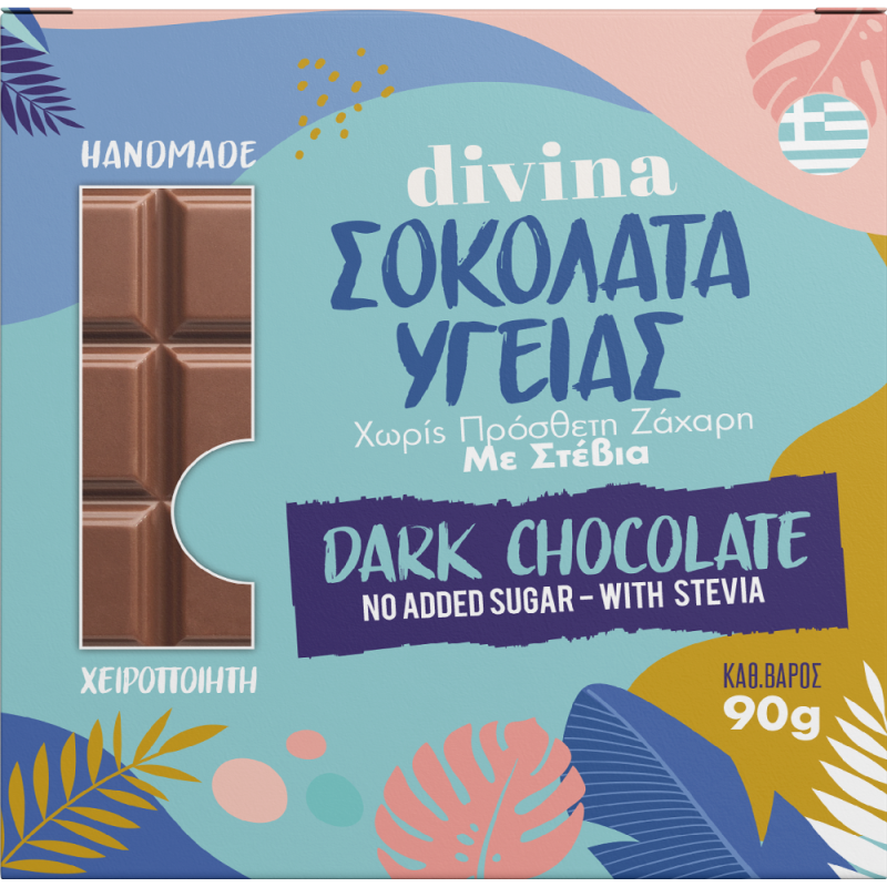 Sugar-free dark chocolate 90g Divina Bioagros - Divina