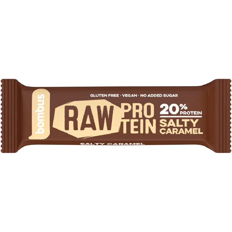 Raw Protein Bar with Salted Caramel 50g Bombus