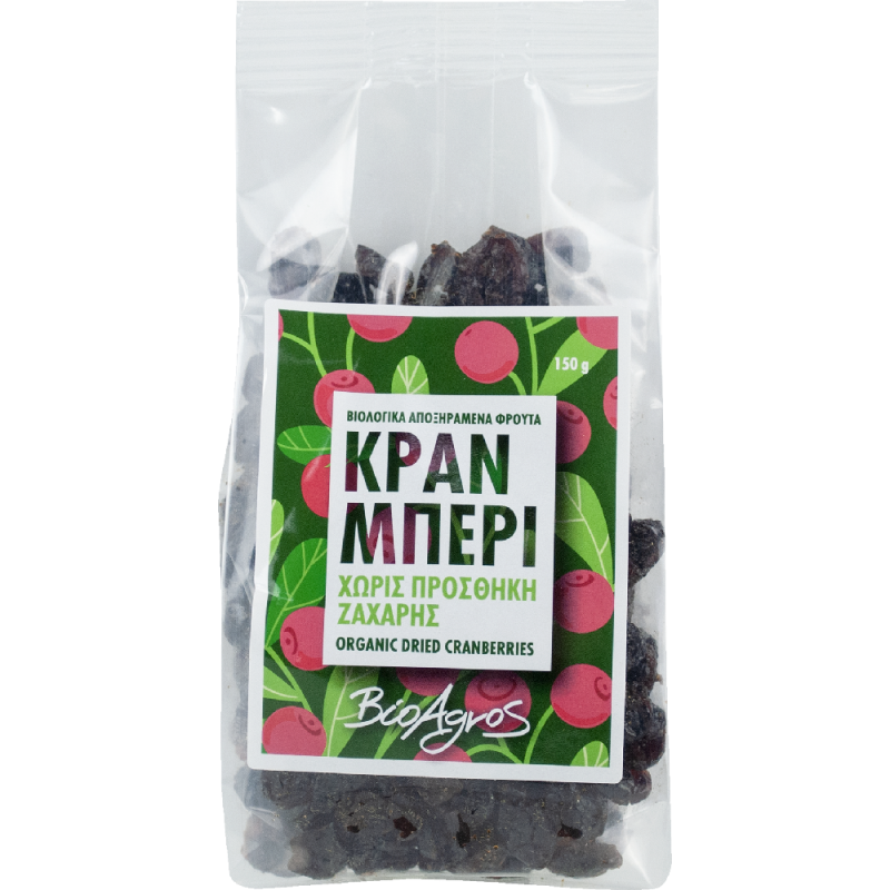 Organic Cranberry Dried without sugar 150g Bioagros