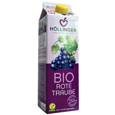 Red Grape Juice without sugar 1L Hollinger Bio Hollinger