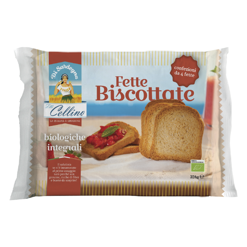 Organic Wholemeal Toast 324g Cellino Cellino