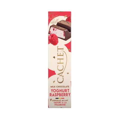 Milk Chocolate Bar with Yogurt & Raspberry Cream Filling 50g Cachet