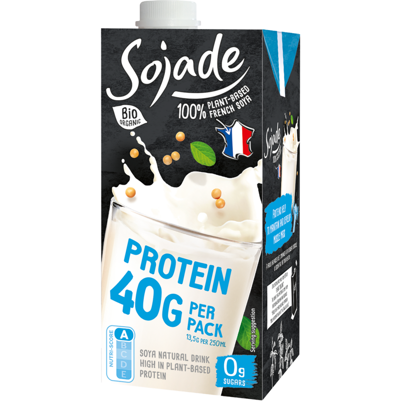 Vegan Soy Drink Natural High Protein 750mL Soyade Bio Sojade