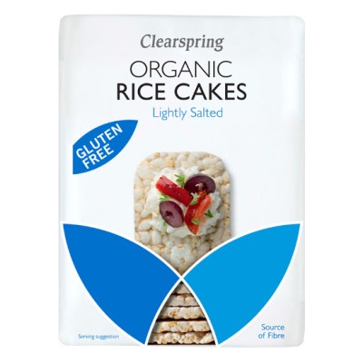 Organic Gluten Free Rice Wafers Lightly Salted Clearspring 130gr