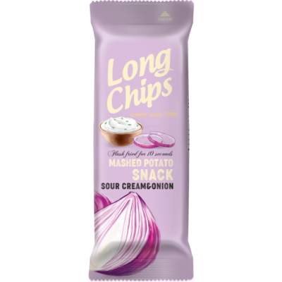 Chips with Sour Cream and Onion Long Chips 75gr