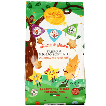 Organic Biscuits With Dinkel And Millet Stella & Stello Sottolestelle 250gr