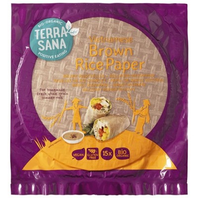 Organic Rice Sheets from Brown Rice Gluten Free Terrasana 150gr
