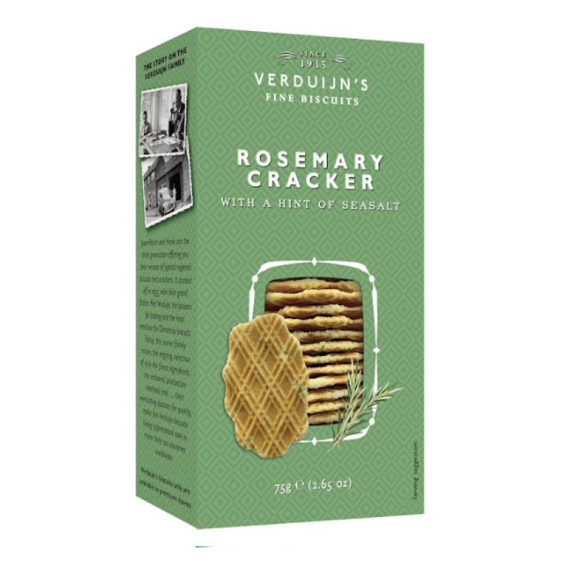 Crackers with Rosemary & Sea Salt Verduijns 75gr