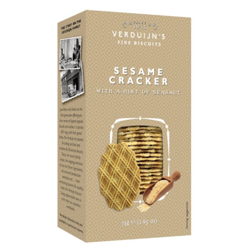 Crackers with Sesame & Sea Salt Verduijns 75gr