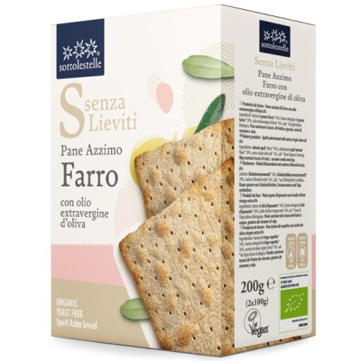 Organic Unleavened Dinkel Crackers with Olive Oil Sottolestelle 200gr