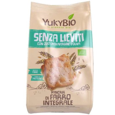 Organic Crackers from Whole Grain Dinkel Yukybio Sottolestelle 200gr