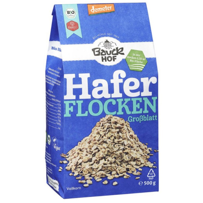 Organic Oat Flakes Large Bauckhof 500gr
