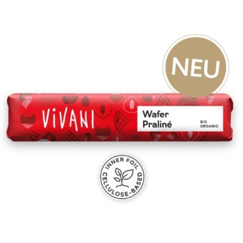 Organic Milk Chocolate with Wafer and Praline Filling Vivani 40gr