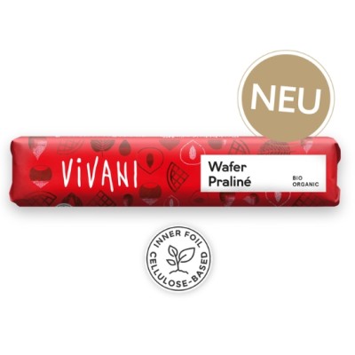 Organic Milk Chocolate with Wafer and Praline Filling Vivani 40gr
