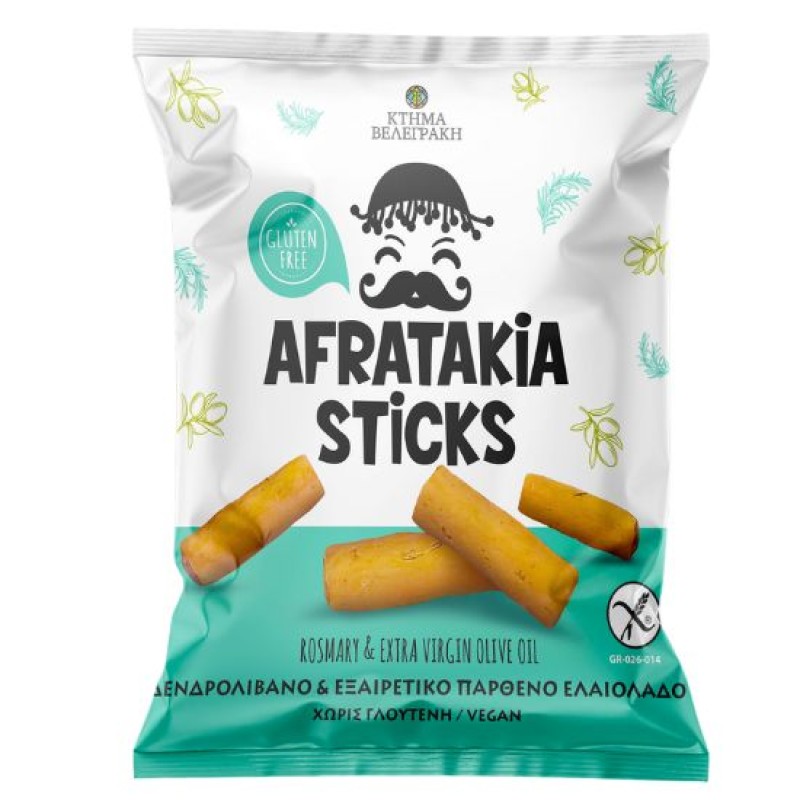Afratakia Sticks with Rosemary Gluten Free Velegraki Estate 80gr