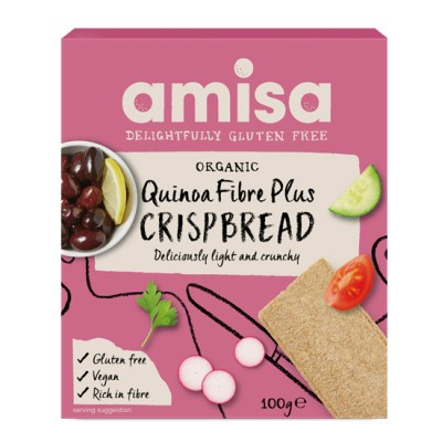 Organic Quinoa Crackers Gluten and Sugar Free Amisa 100gr