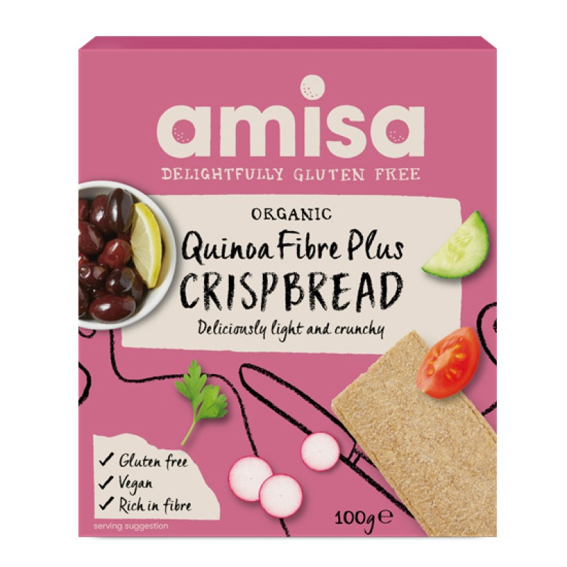 Organic Quinoa Crackers Gluten and Sugar Free Amisa 100gr