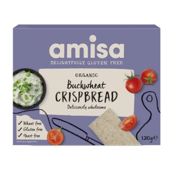 Organic Buckwheat Crackers Gluten and Sugar Free Amisa 120gr