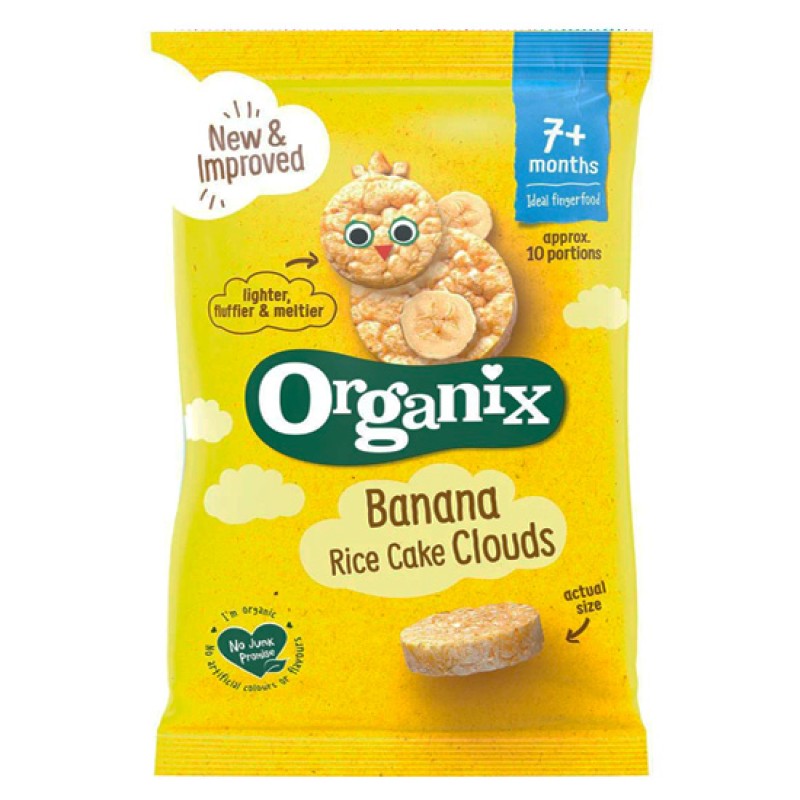 Organic Rice Wafers Clouds with Banana +7 months Organix 40gr