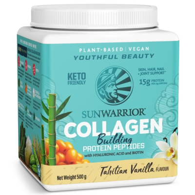 Vegan Protein with Peptides for Collagen Production with Vanilla Flavor Sunwarrior 500gr