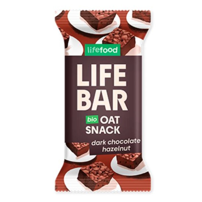 Organic Lifebar Oat Bar With Dark Chocolate And Hazelnut Lifefood 40gr