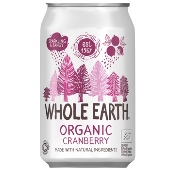 Whole Earth Organic Carbonated Drink with Cranberry 330ml