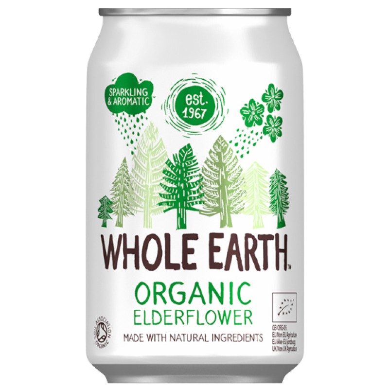 Organic Carbonated Drink with Elderberry Whole Earth 330ml