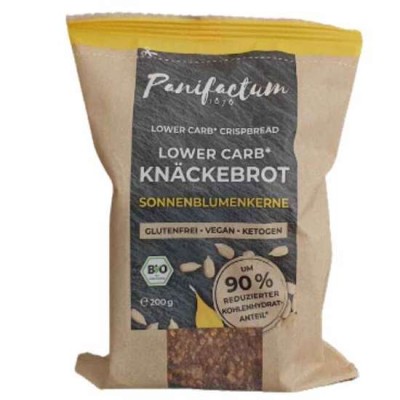 Organic Low Carb Crackers with Sunflower Seeds Gluten Free Panifactum 200gr