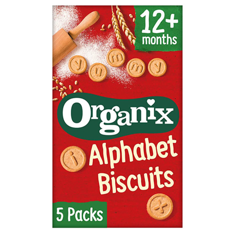 Organic Children's Cookies 'English Alphabet' Organix +12 months (5x25gr)