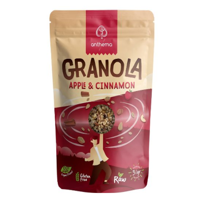 Organic Vegan Raw Granola with Apple & Cinnamon Gluten Free Anthema 350gr