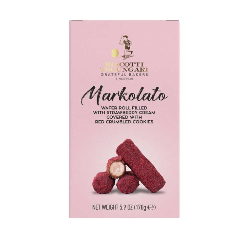 Wafers with Strawberry Cream Markolato Biscotti Tsoungari 170gr