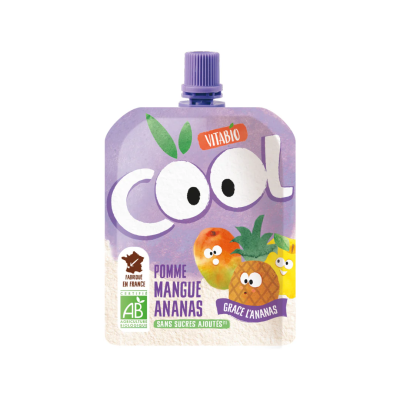 Organic Baby Fruit Dessert Apple, Mango, Pineapple Vitabio 90gr