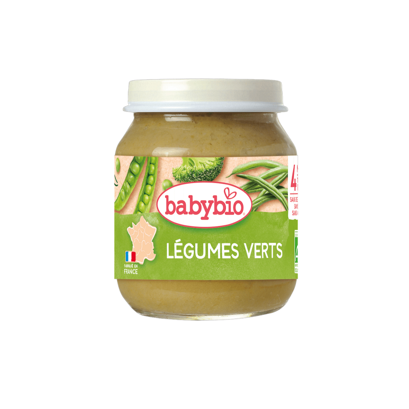 Organic Baby Vegetable Meal with Green Vegetables +4 months Babybio 130gr