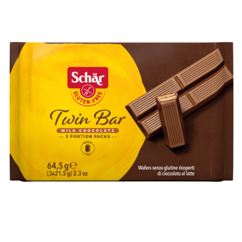 Schar Gluten Free Twin Bar Chocolate Wafer 64.5gr