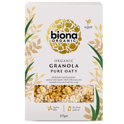 Organic Oat Granola Without Sugar Biona 375gr