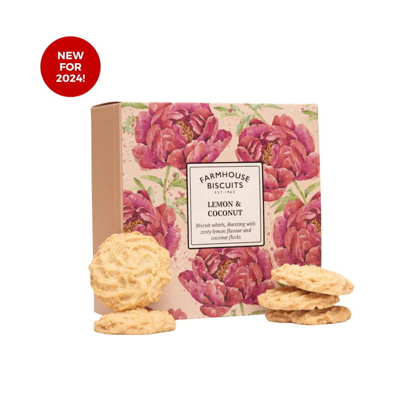 Lemon and Coconut Cookies in a Box Farmhouse Biscuits 250gr