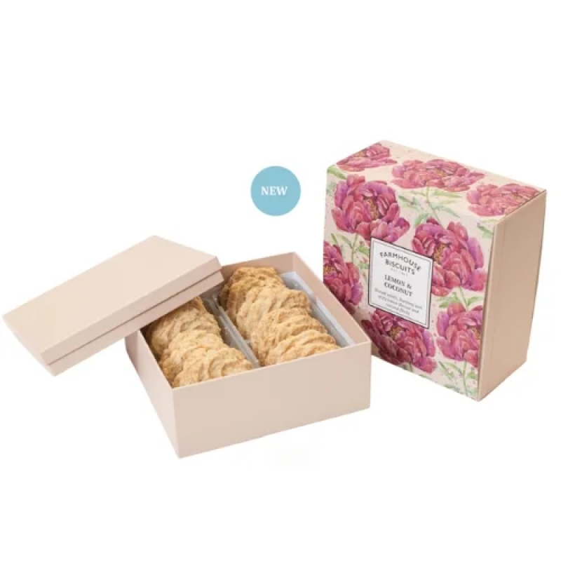 Lemon and Coconut Cookies in a Box Farmhouse Biscuits 250gr