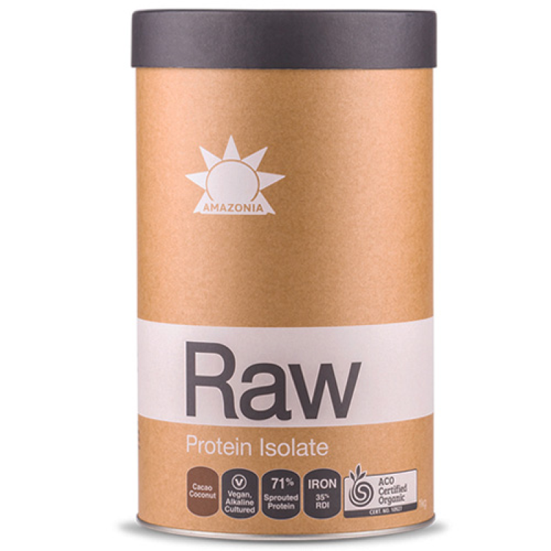 Raw Plant Protein Isolate with Cocoa/Coconut Flavor Amazonia 1kg