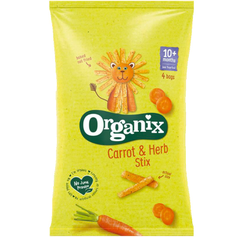Organic Baby Corn Snack with Carrot Organix +10 months (4x15gr)
