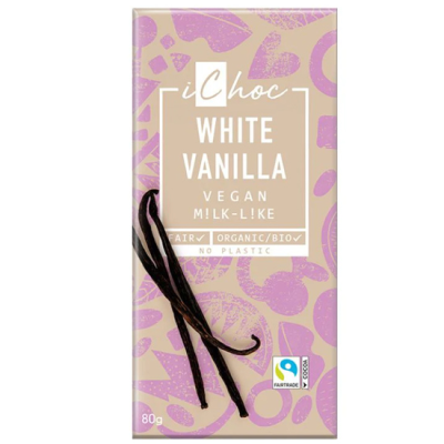 Vegan White Chocolate with Vanilla iChoc Vivani 80gr
