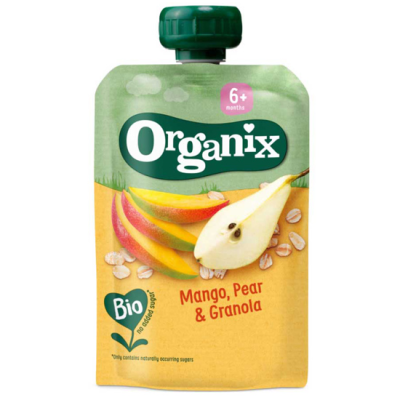 Organic Baby Puree Mango/Pear/Granola Organix +12 months 100gr
