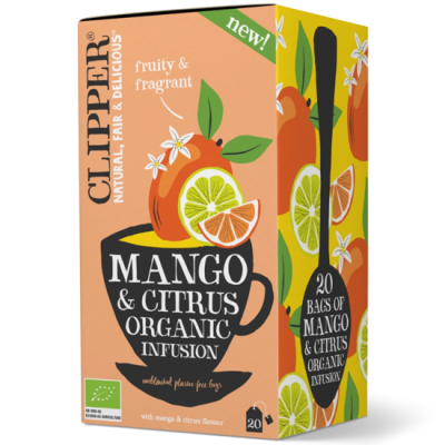 Organic Mango & Citrus Extract Clipper 20 Sachets 40gr