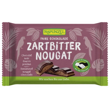Organic Dark Chocolate Filled with Praline Nougat Rapunzel 100gr