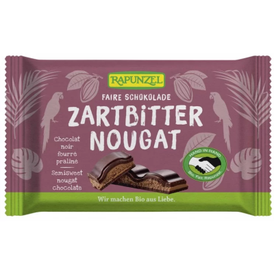 Organic Dark Chocolate Filled with Praline Nougat Rapunzel 100gr