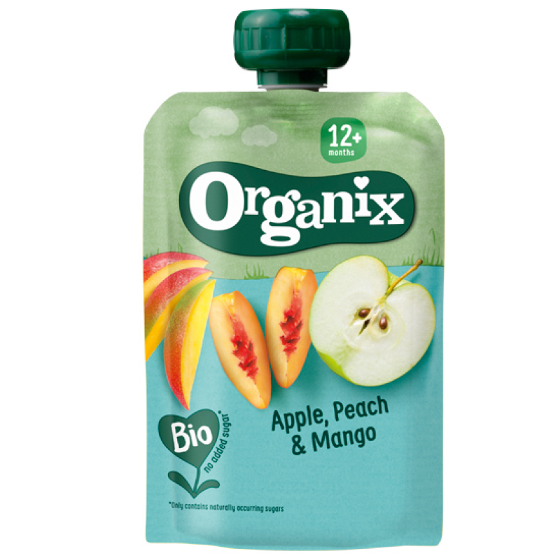 Organic Baby Puree Apple/Peach/Mango Organix +12 months 100gr