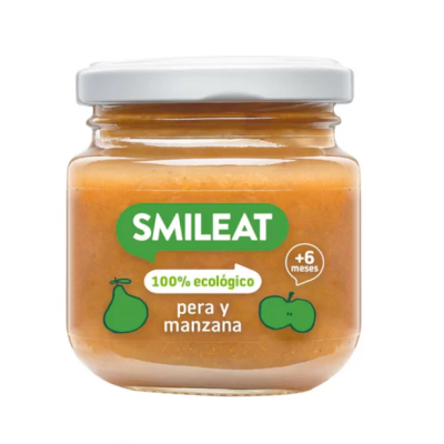 Organic Apple-Pear Fruit Cream Gluten Free Smileat 130gr +6 months