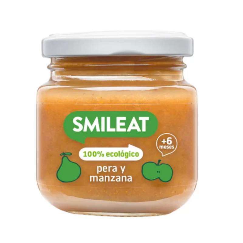 Organic Apple-Pear Fruit Cream Gluten Free Smileat 130gr +6 months